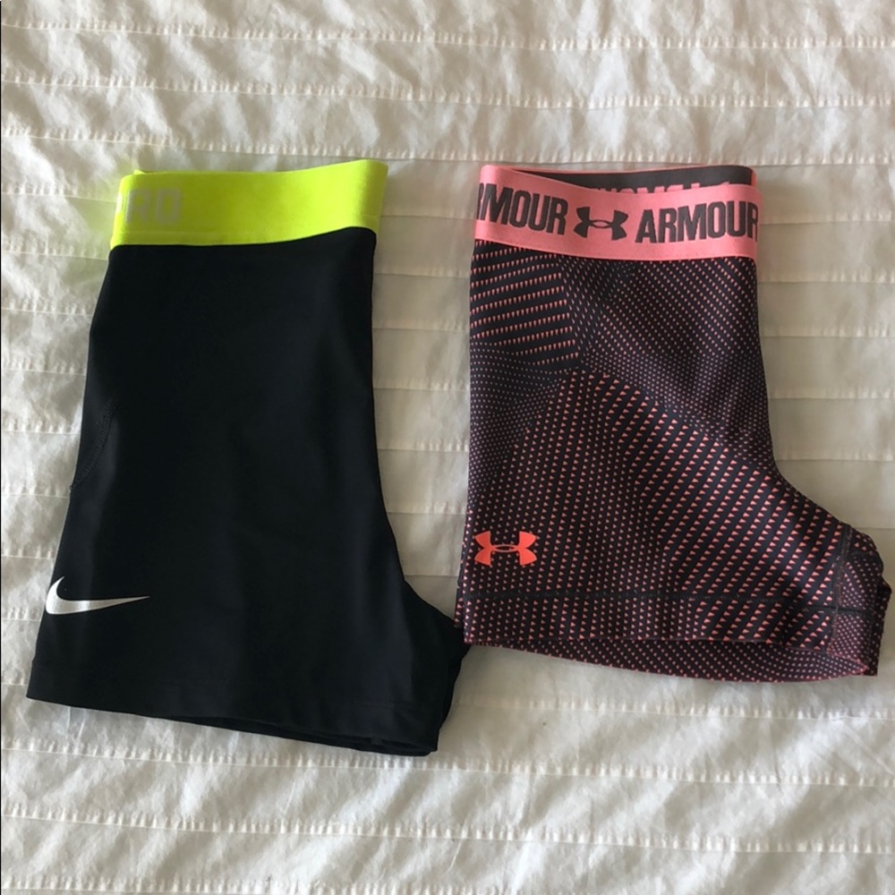 Nike Pro / Under Armour Compression Shorts Bundle
